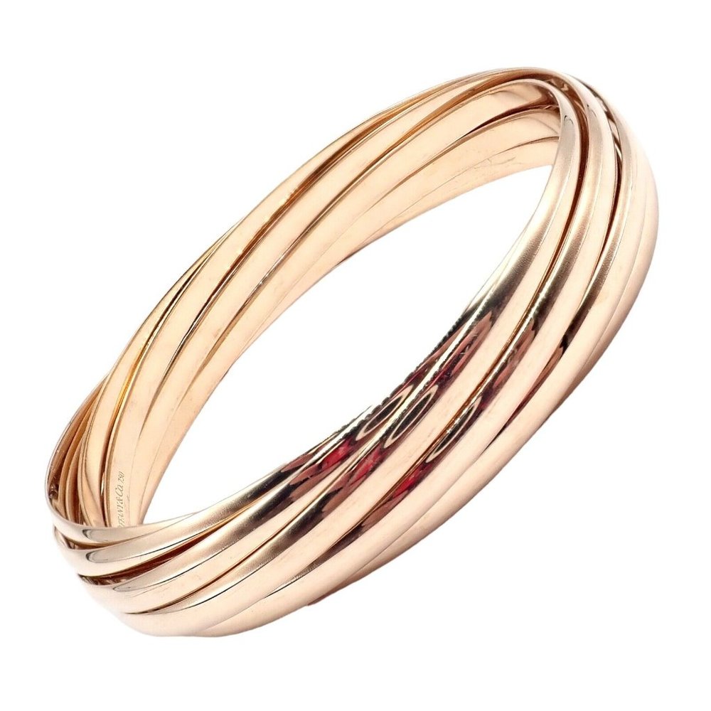 Authentic! Tiffany & Co 18k Rose Gold 9 Row Melody Calife Picasso Large Bracelet - Picture 8 of 11
